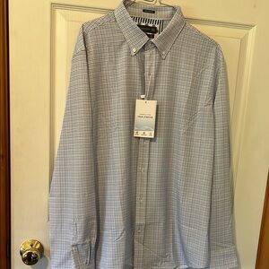 Denim & Flower Blue Casual Button Down Shirt with Classic Collar